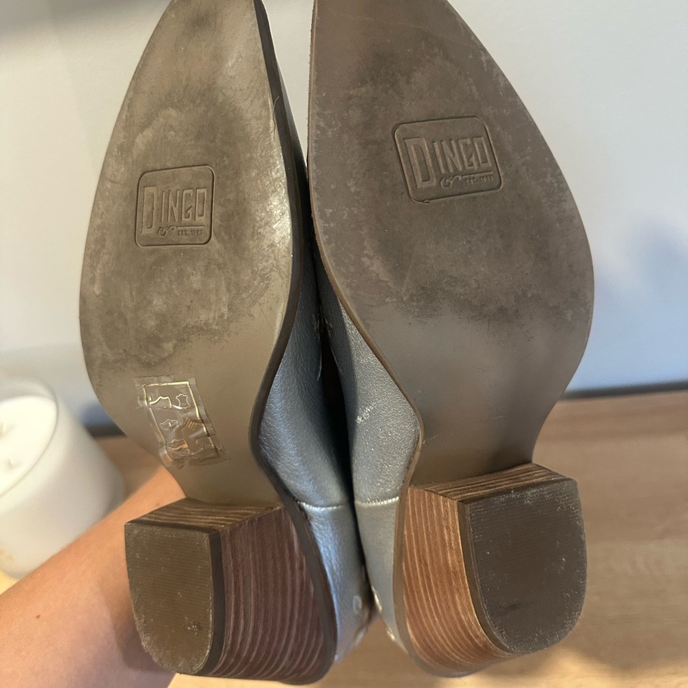 Dingo Primrose Silver Western Ankle Boots size 10 - Picture 4 of 5